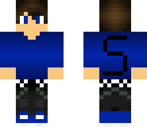 blue sleeved skin with headphones
