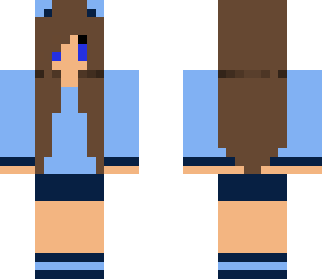 blue cat girl