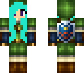 link girl with blue hair