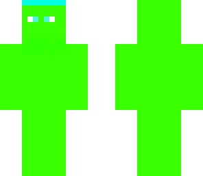 green man with blue hair