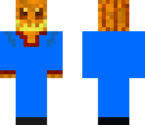pumpkin in a blue suit