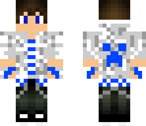 blue white  boy