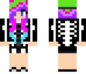 skeleton candy hair girl
