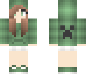 green creeper girl hoodie