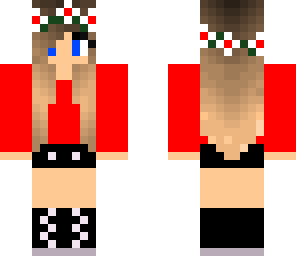 red flower girl