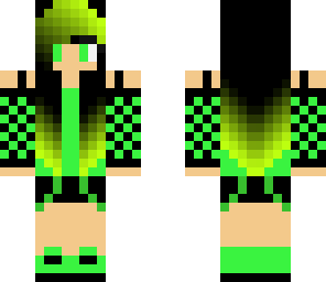 green techno girl