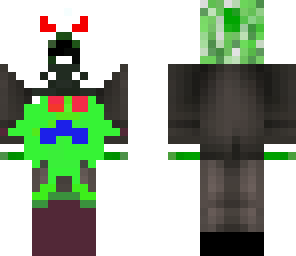 creeper with mask and little bro
