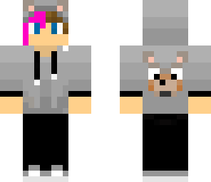 pink hair wolf boy