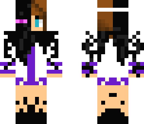 edited half enderman girl