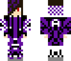 purple white black guy