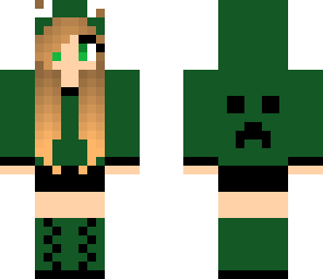 dark green creeper girl