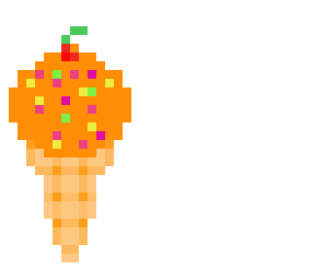 orange flavoured ice cream