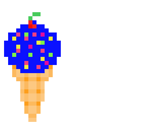 blueberry flavoured ice cream