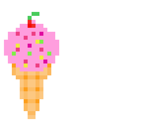strawberry flavoured ice cream