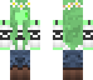 cute slime girl with flower crown