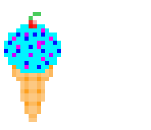 blue ice cream