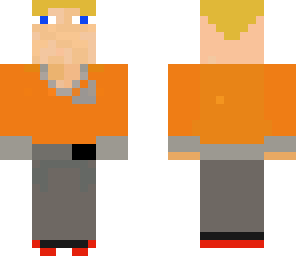 orange hoodie blue eyes