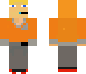 orange hoodie blue eyes