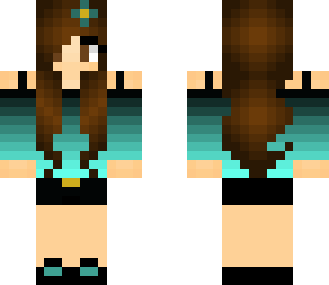 blue brunette