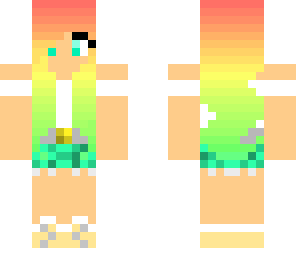 rainbow haired teen