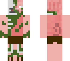 skeleton and pig man