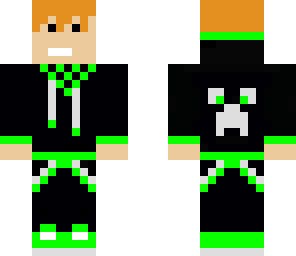 creepercraft hoodie green