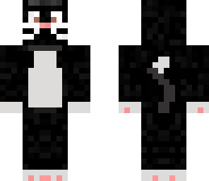 black cat with white paws