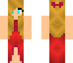 girl in a red dress