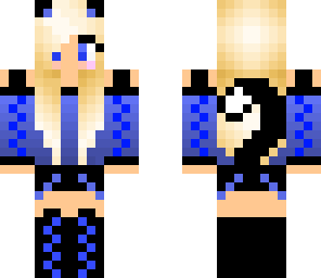 blue cat girl