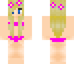 fixed blonde pink bikini girl
