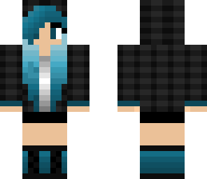 cool blue haired girl