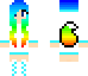 rainbow hair wolf
