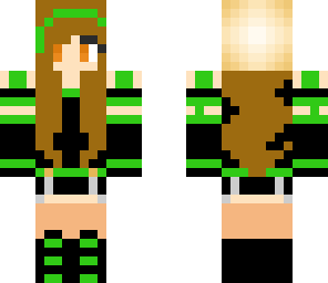 green and black jacket girl