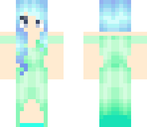 the blue of the green