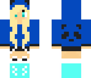blue panda girl