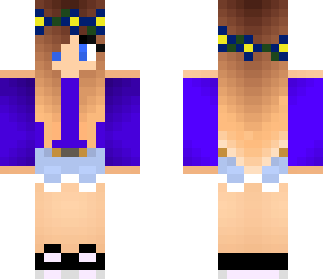 blue flower girl
