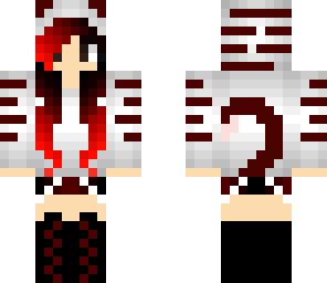 red kitty cat girl