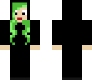 green haired girl