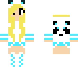 blue panda girl