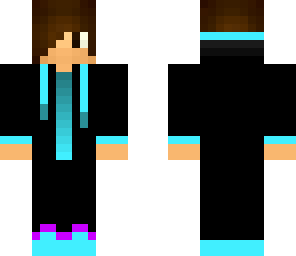 black blue minecraft boy
