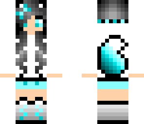 neon blue fox girl