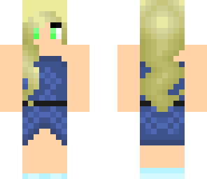 girl in blue dress