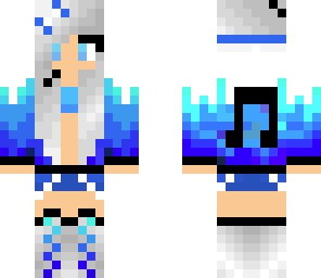 music girl silver hair