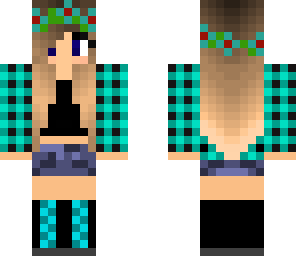 blue flower wreathe girl