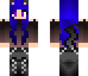 blue haired neko