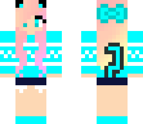 rainbow hair kitty skin