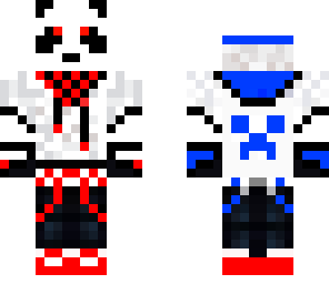 blue and red