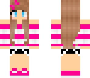 striped pink girl