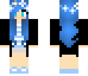 blue flower girl