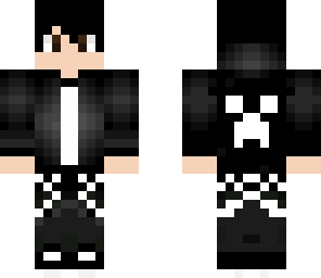 black hair boy with creeper jaket
